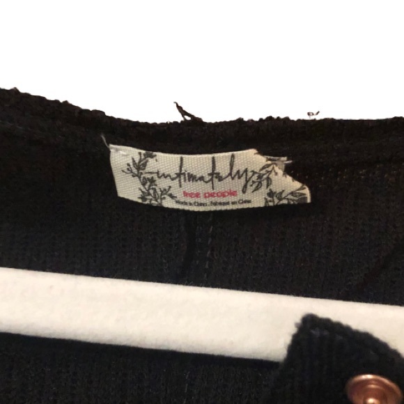 NWT Free People Sloan Bodysuit Black Rose Gold Size S - Picture 5 of 8